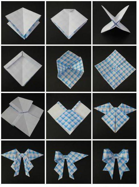 схема оригами бантик