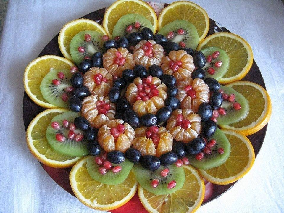 Красивая подача фруктов и ягод