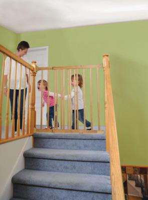 Защитные ворота на лестницу для детей