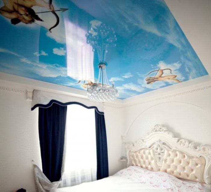 натяжные потолки в спальне дизайн фото 