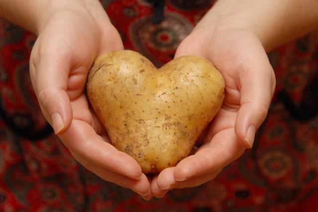 Картофель в виде сердца