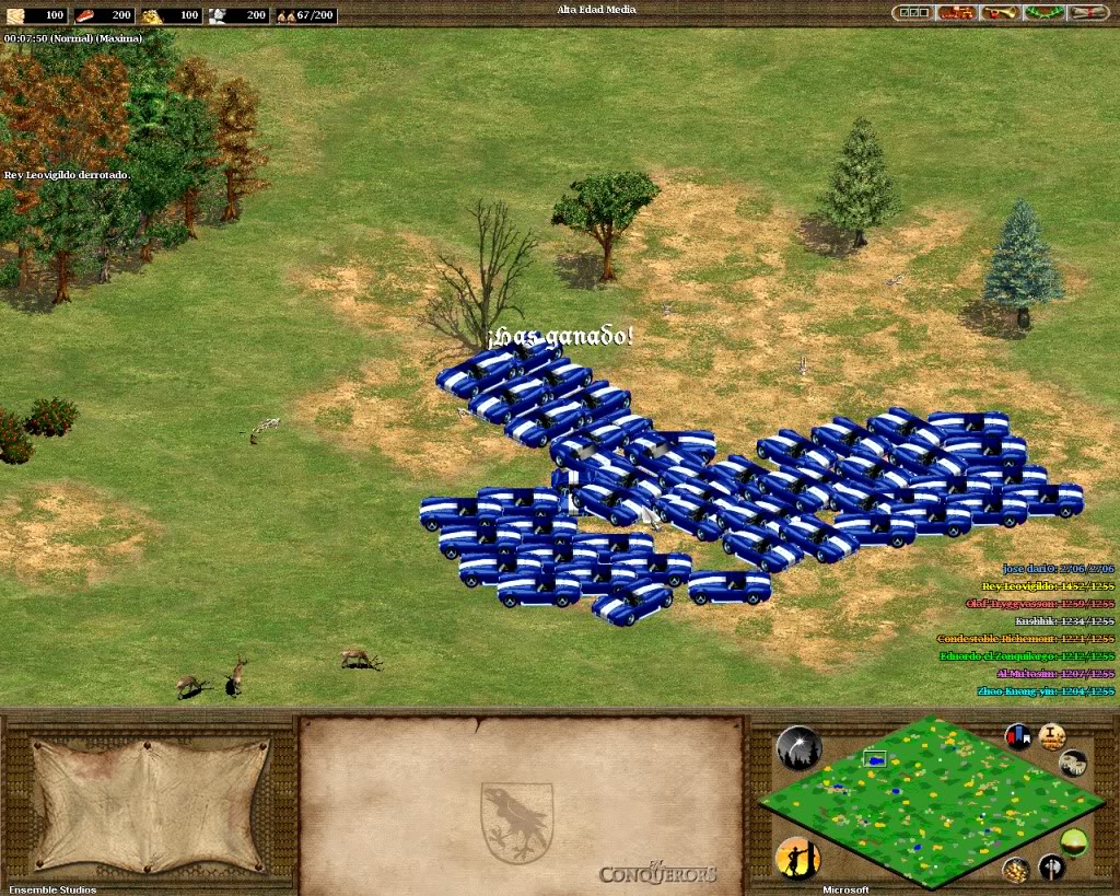 Чит для Age of Empires 2 на автомобиль "Кобра"