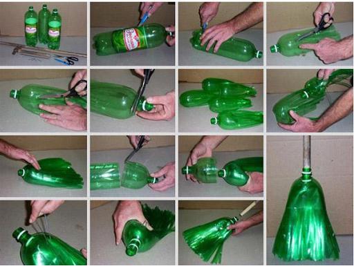 метла из пластиковых бутылок