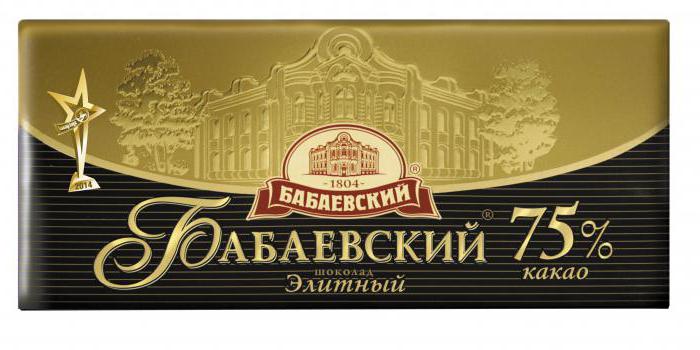 бабаевский горький шоколад