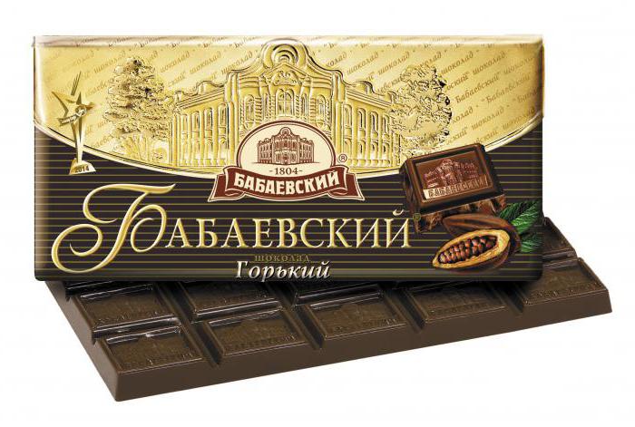 шоколад бабаевский элитный горький