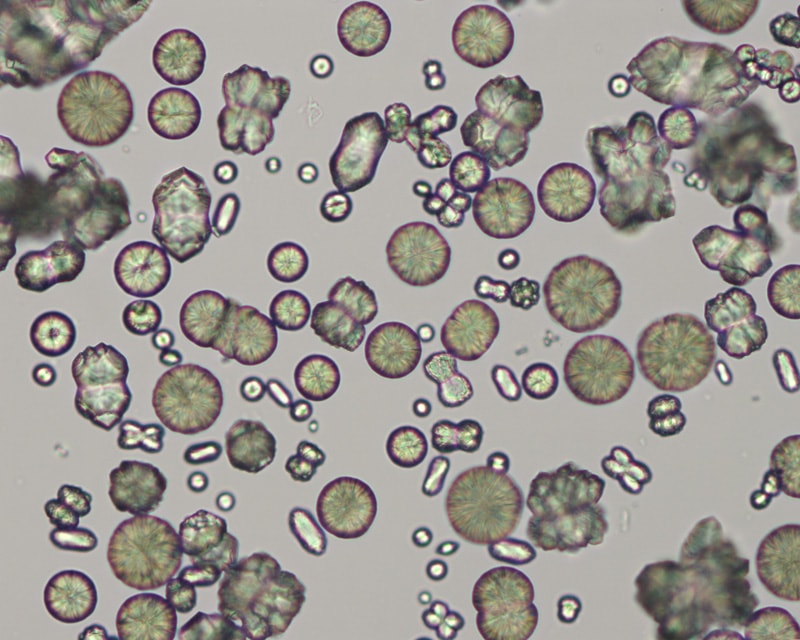 Кристаллы мочевой кислоты - микроскопический анализ урины