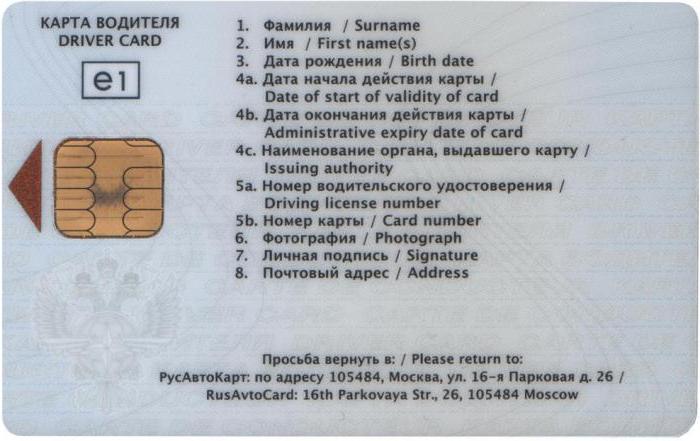карточка водителя для цифрового тахографа 
