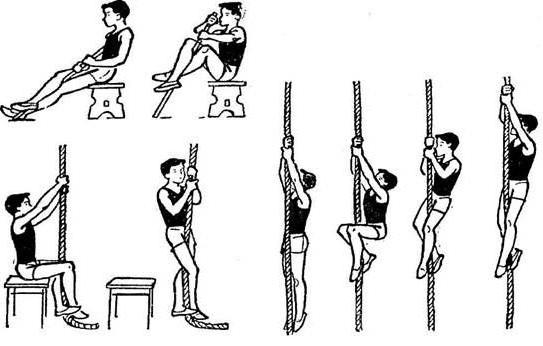 как быстро научиться лазить по канату