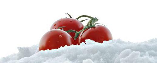 помидоры в снегу с чесноком на зиму
