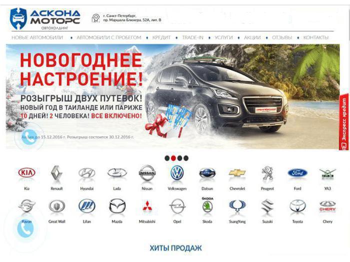 Автосалон "Аскона Моторс" в Санкт Петербурге: отзывы