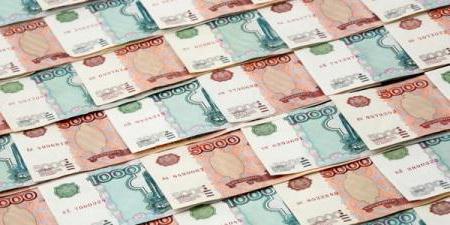 Современные русские деньги: монеты и банкноты.