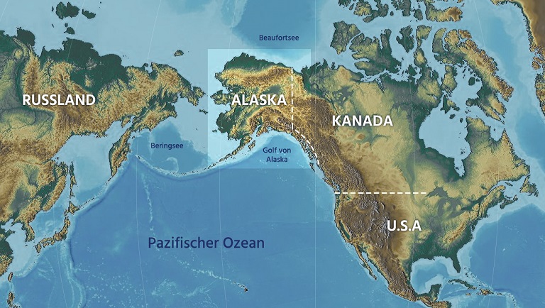 залив Аляска на карте