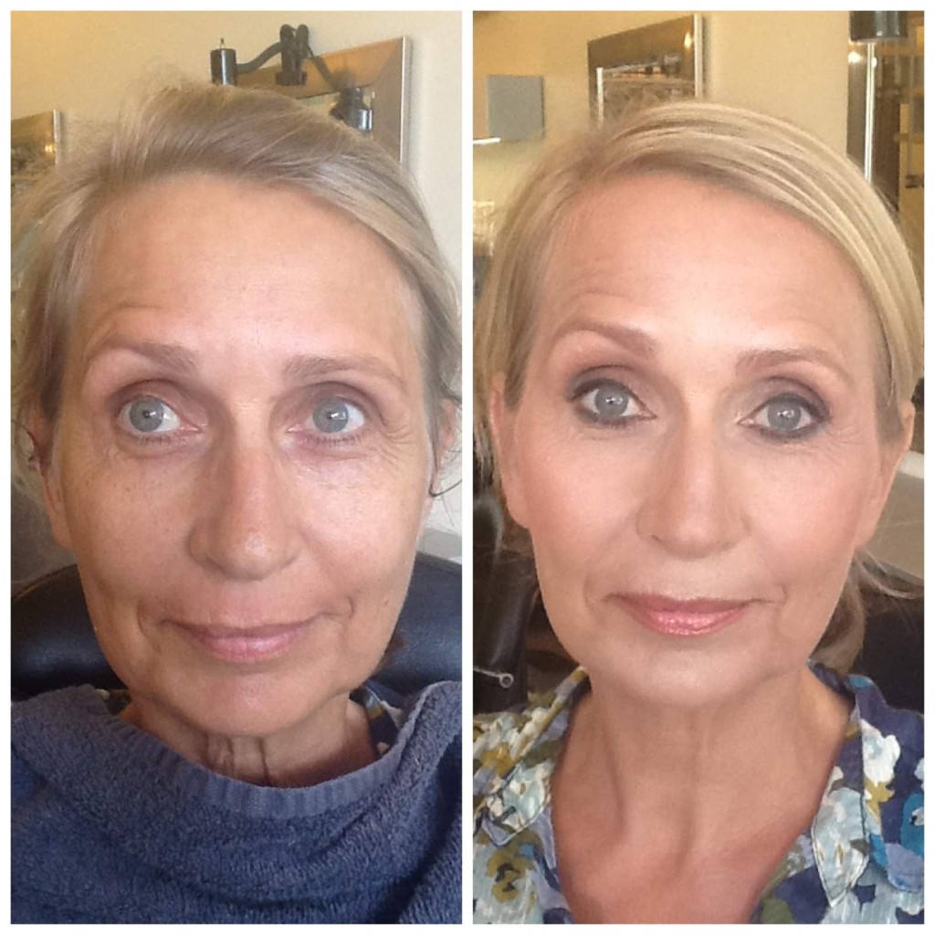 До и после возрастного макияжа