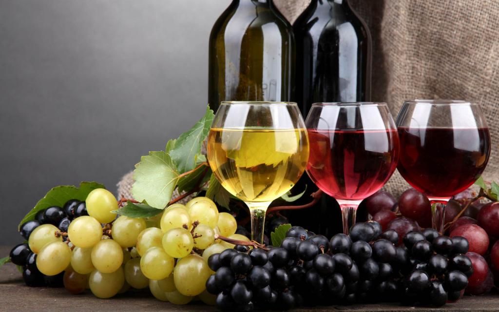 различные сорта вина