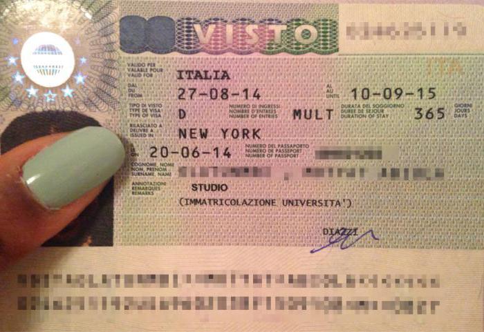 какие документы нужны на итальянскую визу