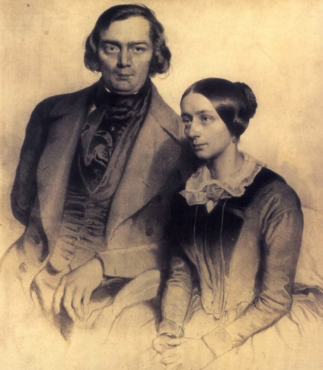Шуман с женой