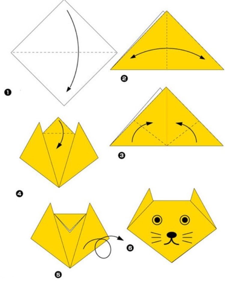 оригами котик