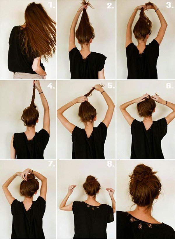 Как собрать волосы 