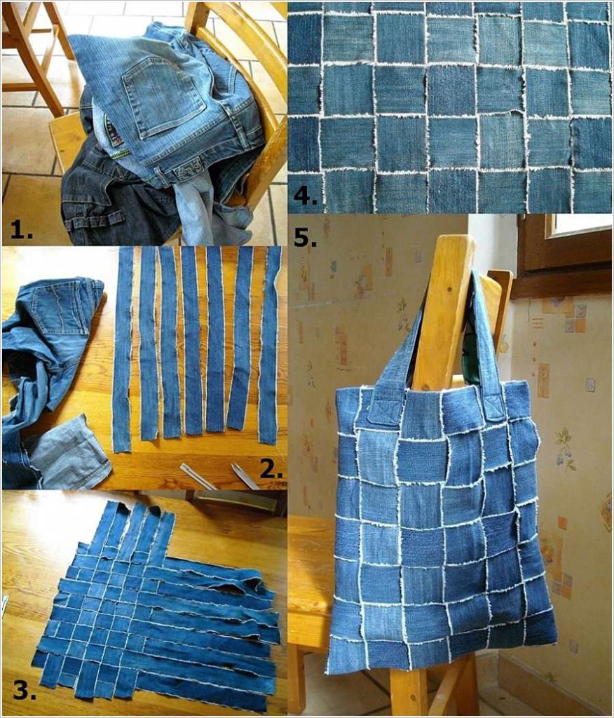 плетение сумки из полосок