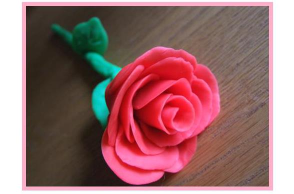 как сделать розу из пластилина