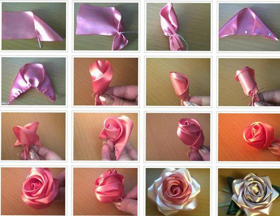 как сделать розу пошагово