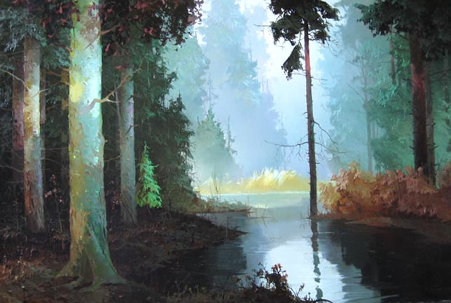 картина "Утро в лесу"