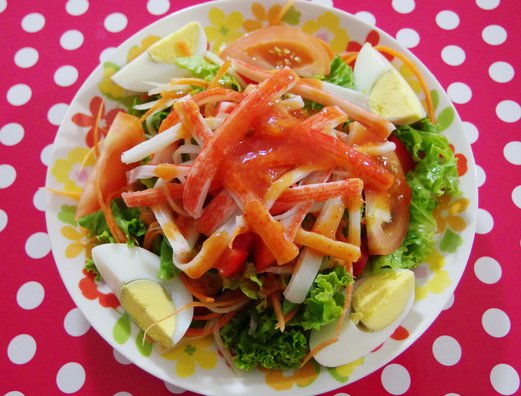 крабовый салат с перцем