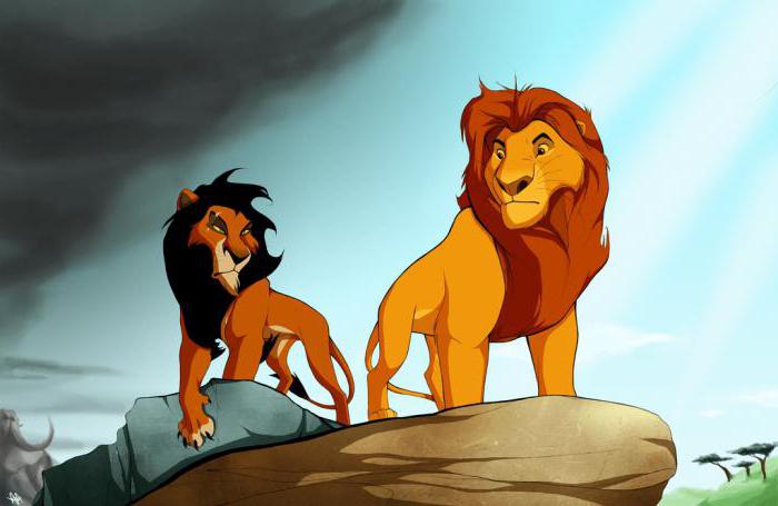 король лев Муфаса и Шрам в детстве