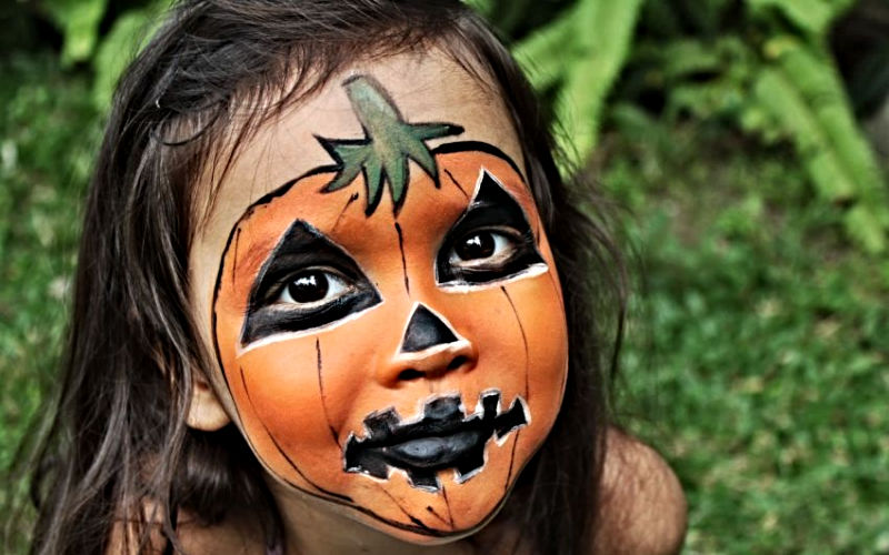 детский макияж на Хэллоуин