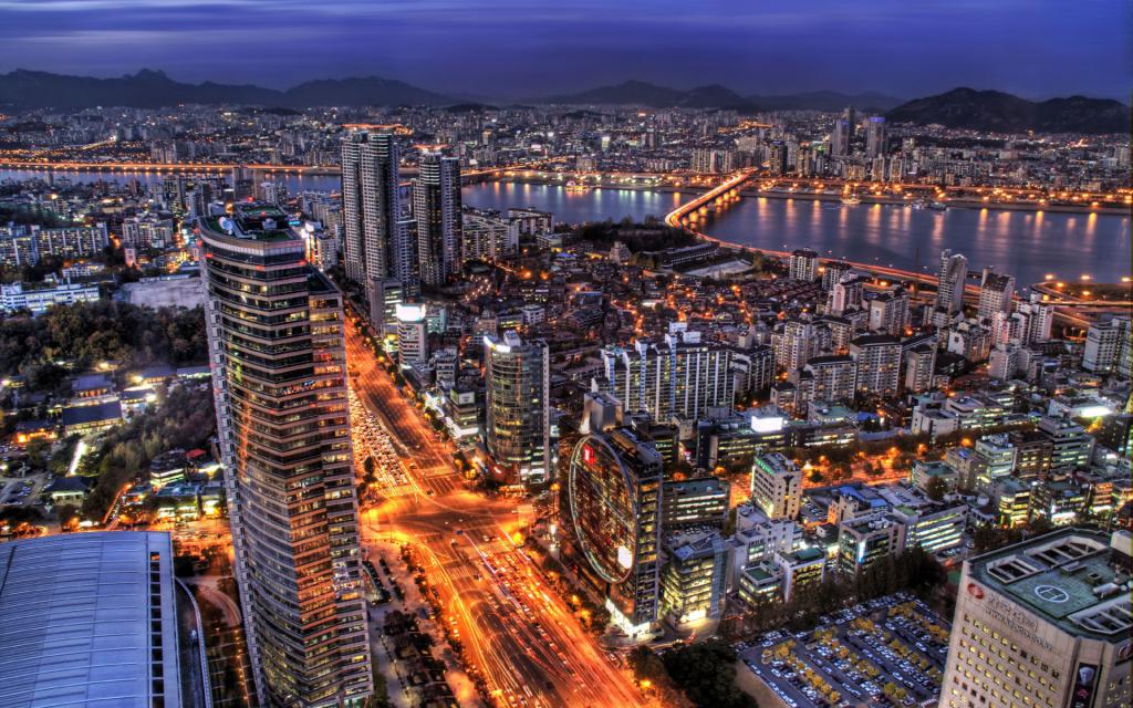 вид на город Сеул
