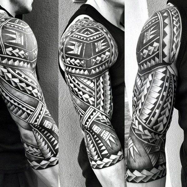 Татуировка-рукав "Полинезия": особенности стиля