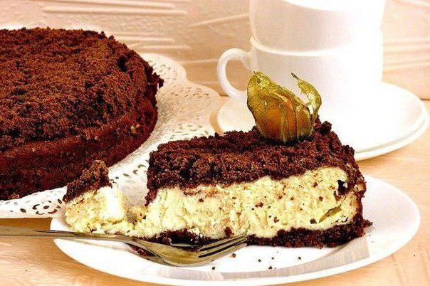 Пирог шоколадно-творожный