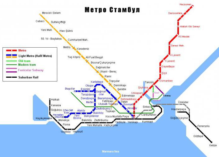 Схема метро стамбула на русском