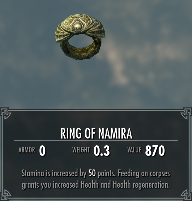 кольцо намиры skyrim