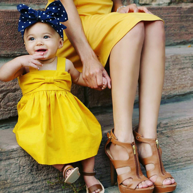 детское желтое платье