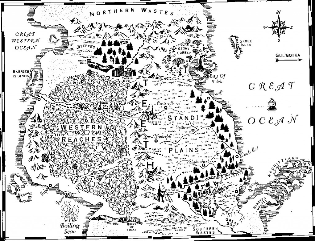 Карта действия цикла книг о ведьме