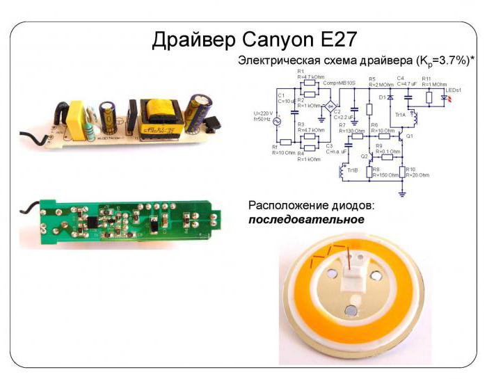 Схема драйвера для светодиодов 220