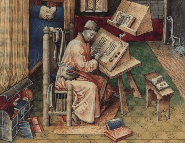 средневековый писарь