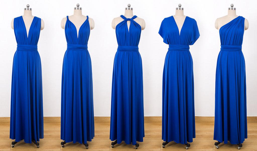 Вечерние синие платья