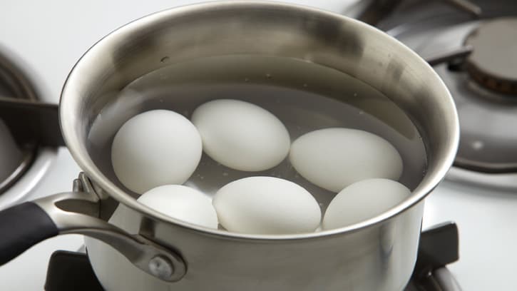 вареные яйца для прогревания