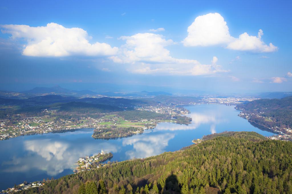 Озеро Вертерзее, Клагенфурт, Австрия
