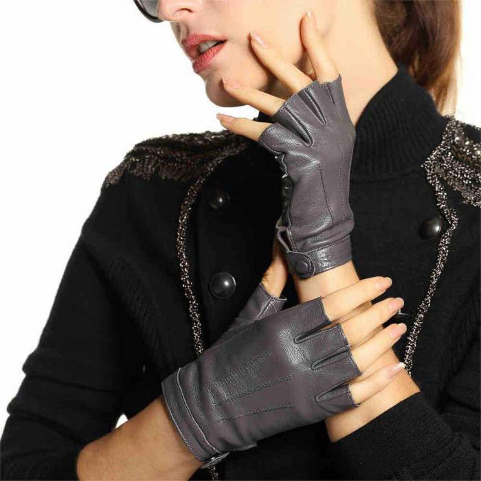 Кожаные женские перчатки без пальцев - обзор, виды и особенности выбора