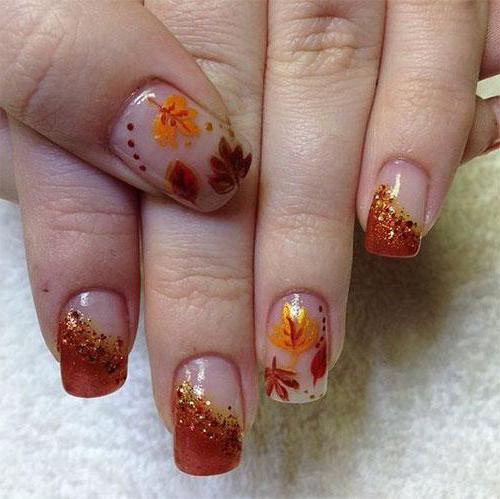 Осенний рисунок на ногтях. Осенний маникюр: дизайн ногтей