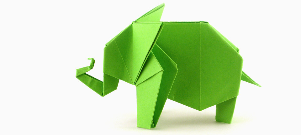 слон оригами