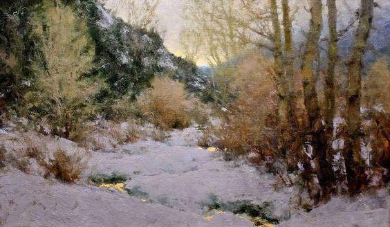 зимний пейзаж маслом картины русских художников