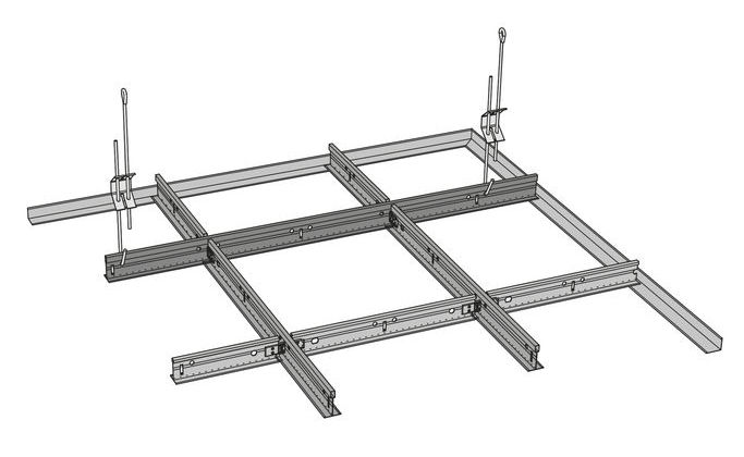 Каркас для подвесного потолка и его монтаж