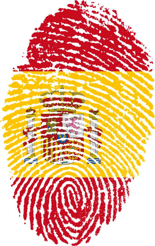 Отпечаток пальца в испанском флаге