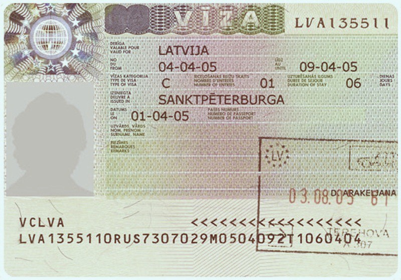 виза типа "С" в Латвию