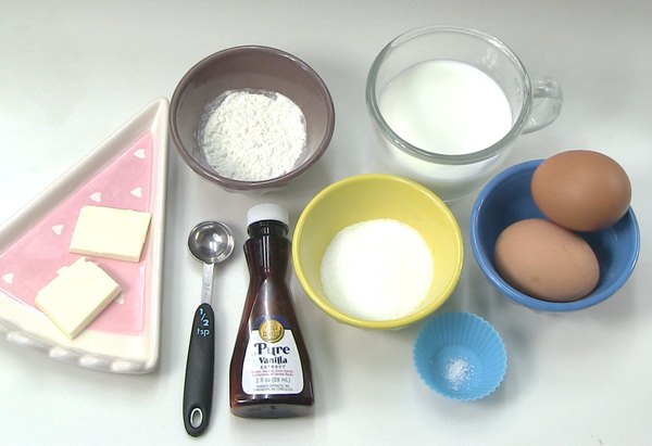 Ингредиенты для приготовления торта-суфле