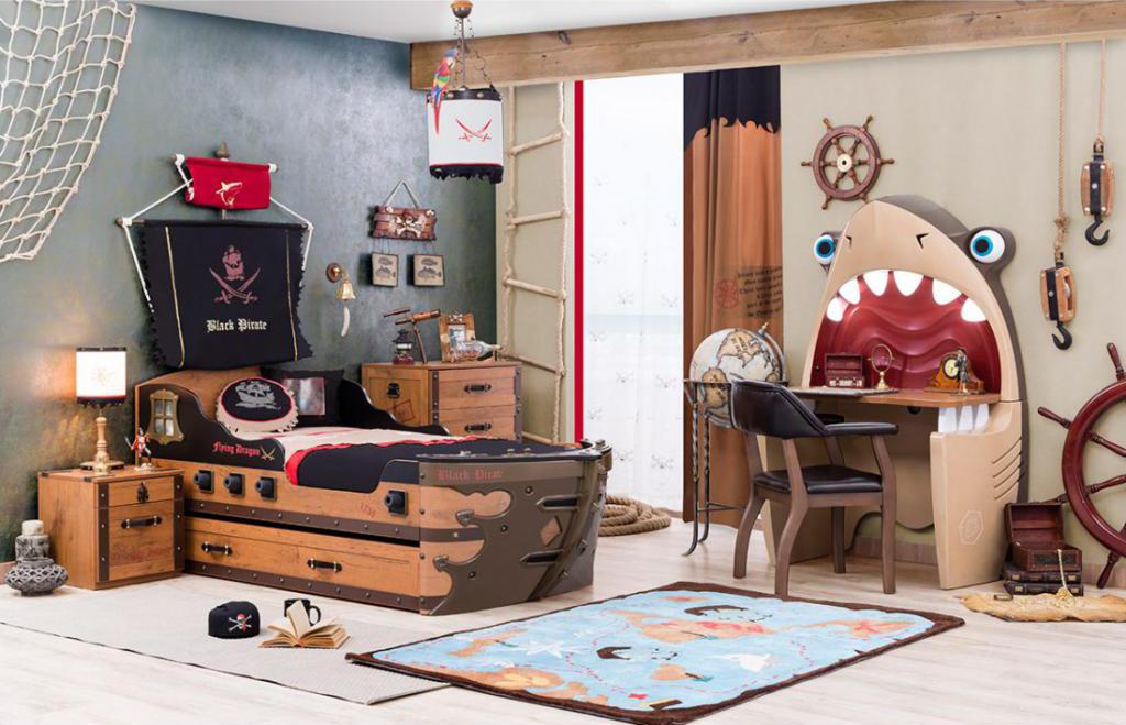 мебель для детской в виде корабля пиратов